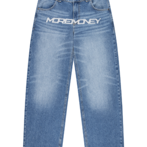 Baggy-Jeans mit Logo von More Money in Blau