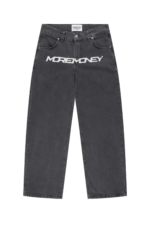 Baggy-Jeans mit Logo von More Money in Schwarz