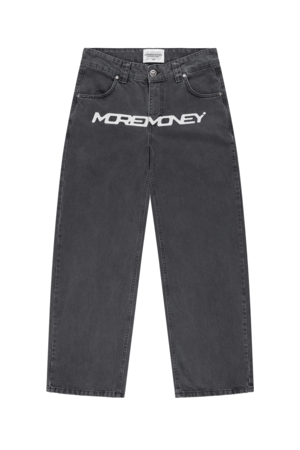 Baggy-Jeans mit Logo von More Money in Schwarz