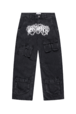 Cargohose mit Razor-Logo in verwaschenem Schwarz