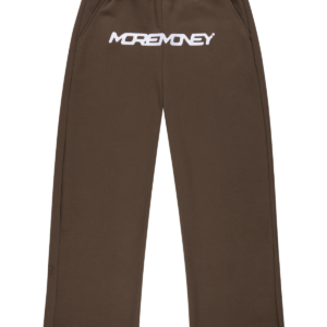 Jogginghose mit Logo „More Money“ in Braun