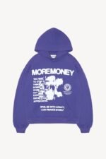 Lila Kapuzenpullover „More Money More Love“