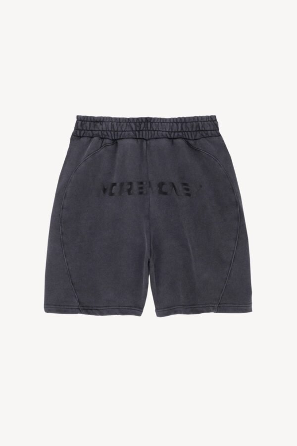 More Money – Shorts mit Logo in verwaschenem Schwarz